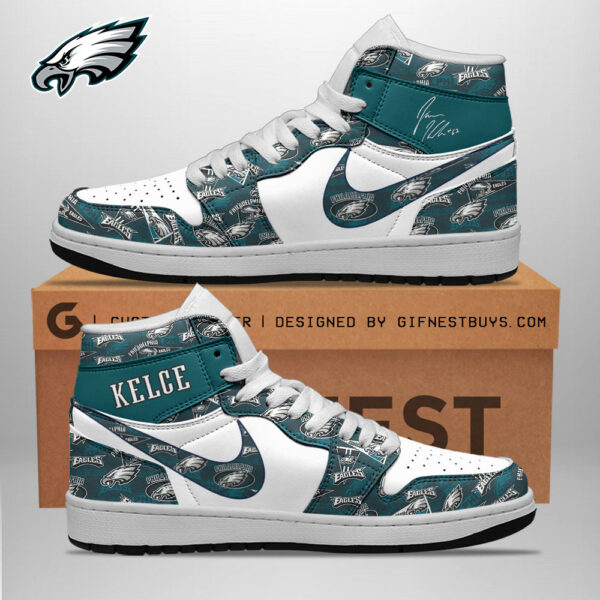 Tubopro Philadelphia Eagles AJ1 High Sneakers Shoes For Men And Women