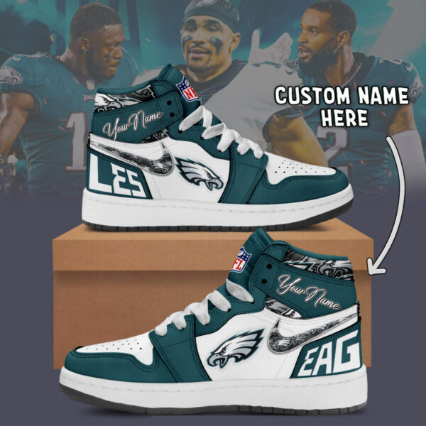 Tubopro Philadelphia Eagles AJ1 High Sneakers Shoes For Men And Women