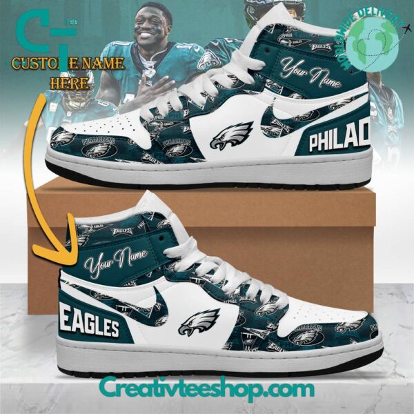 Tubopro Philadelphia Eagles AJ1 High Sneakers Shoes For Men And Women