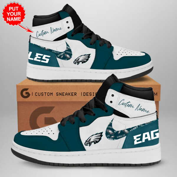 Tubopro Philadelphia Eagles AJ1 High Sneakers Shoes For Men And Women