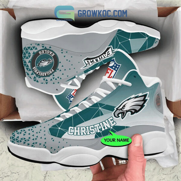 Tubopro Philadelphia Eagles AJ13 Sneakers Shoes For Men And Women