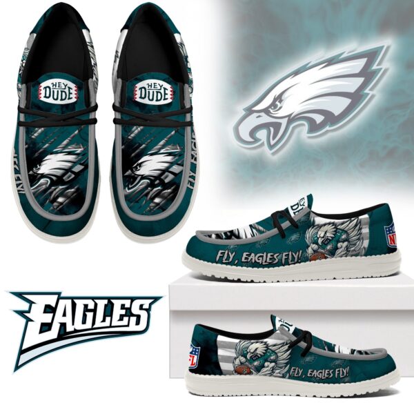 Tubopro Philadelphia Eagles Personalized Hey Dude Shoes For Men And Women