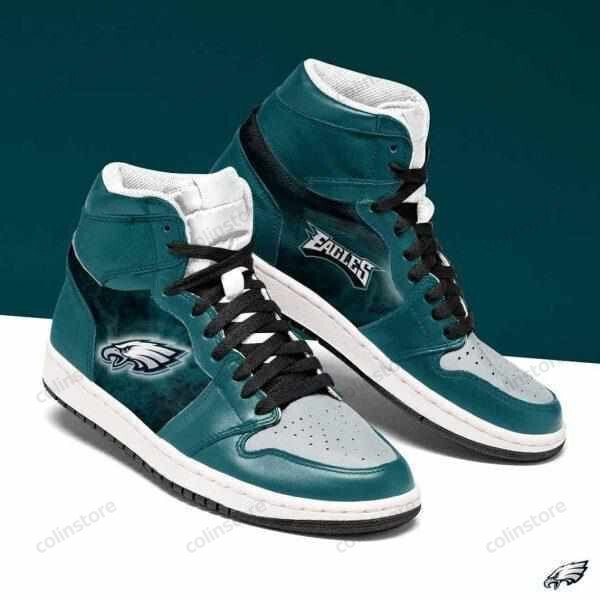Tubopro Philadelphia Eagles NFL AJ1 High Sneakers Shoes For Men And Women
