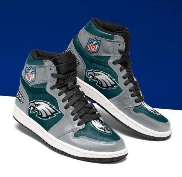 Tubopro Philadelphia Eagles NFL AJ1 High Sneakers Shoes For Men And Women