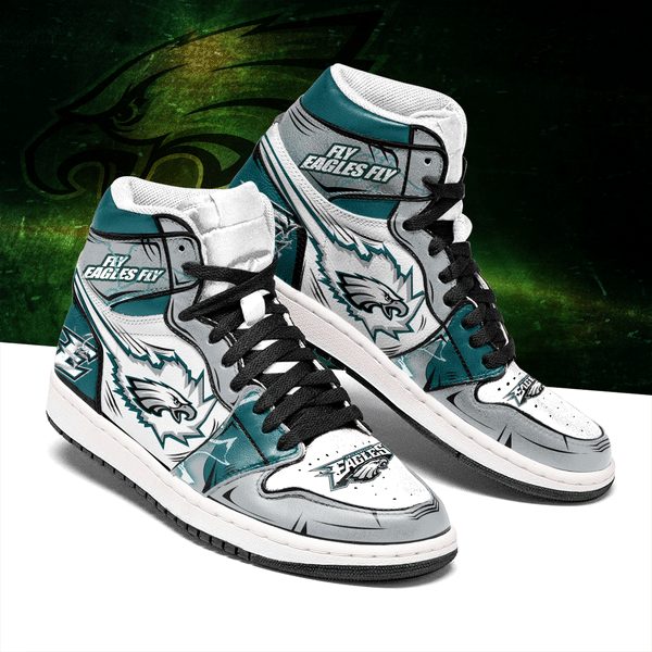 Tubopro Philadelphia Eagles NFL AJ1 High Sneakers Shoes For Men And Women