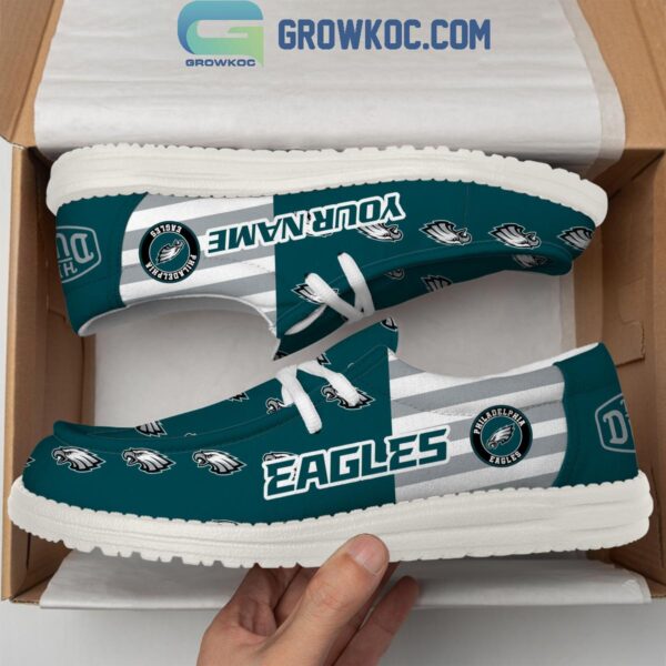 Tubopro Philadelphia Eagles Personalized Hey Dude Shoes For Men And Women