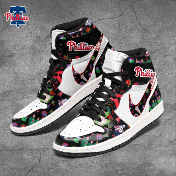 Tubopro Philadelphia Phillies AJ1 High Sneakers Shoes For Men And Women - Image 2