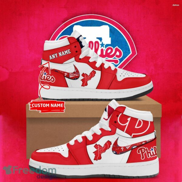 Tubopro Philadelphia Phillies AJ1 High Sneakers Shoes For Men And Women