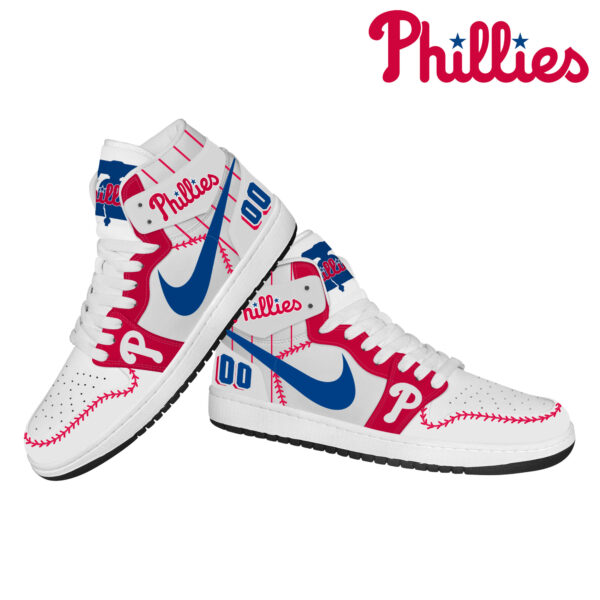 Tubopro Philadelphia Phillies AJ1 High Sneakers Shoes For Men And Women - Image 4