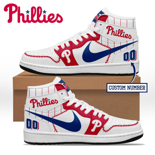 Tubopro Philadelphia Phillies AJ1 High Sneakers Shoes For Men And Women