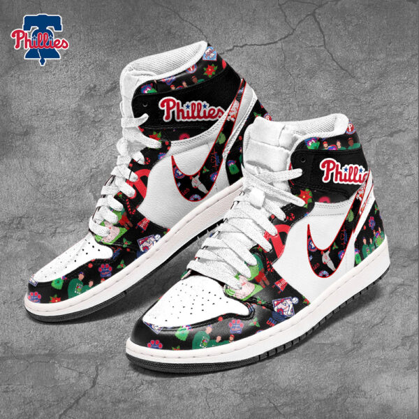 Tubopro Philadelphia Phillies AJ1 High Sneakers Shoes For Men And Women - Image 2