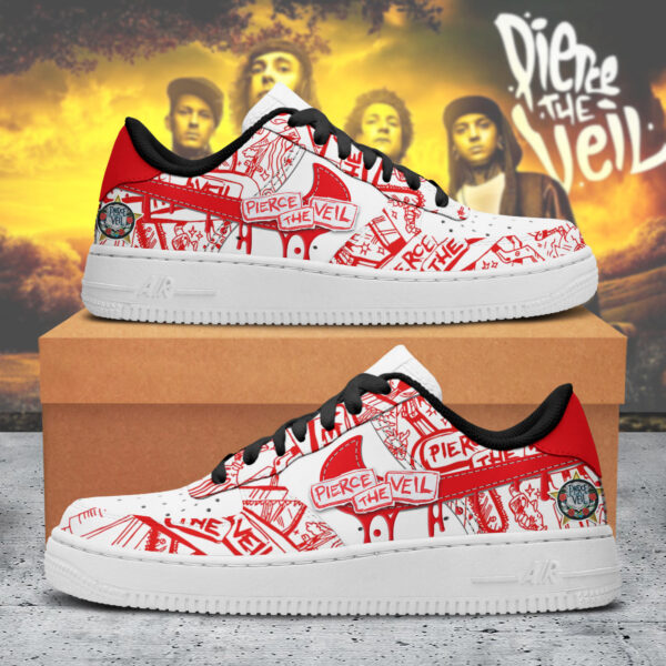 Tubopro Pierce The Veil Air Low-Top Sneakers Shoes For Men And Women - Image 3
