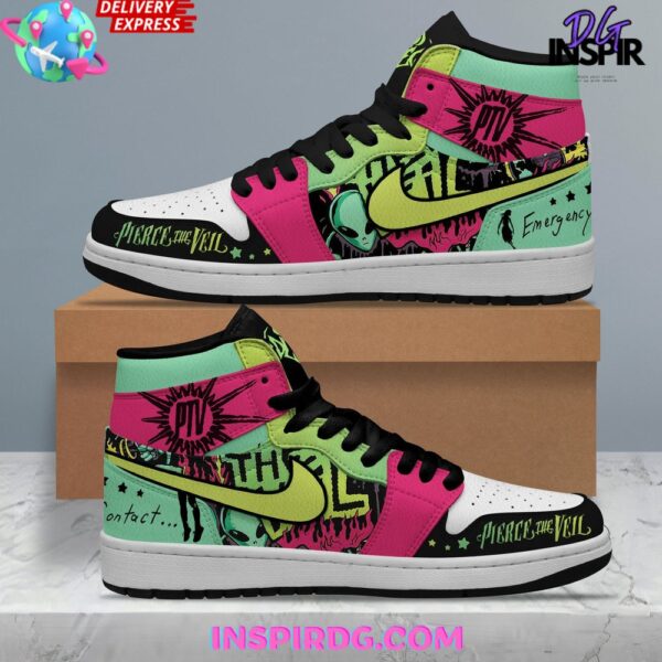 Tubopro Pierce The Veil AJ1 High Sneakers Shoes For Men And Women - Image 2