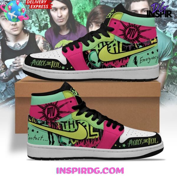 Tubopro Pierce The Veil AJ1 High Sneakers Shoes For Men And Women