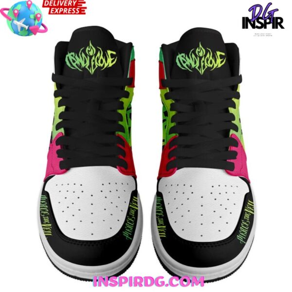 Tubopro Pierce The Veil AJ1 High Sneakers Shoes For Men And Women - Image 3