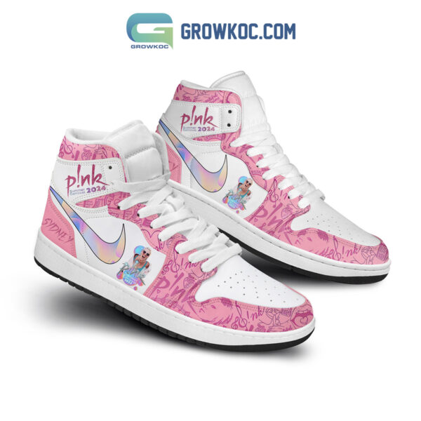 Tubopro Pink 2024 Team Love AJ1 High Sneakers Shoes For Men And Women - Image 2