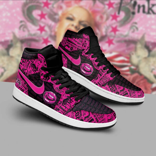 Tubopro Pink AJ1 High Sneakers Shoes For Men And Women