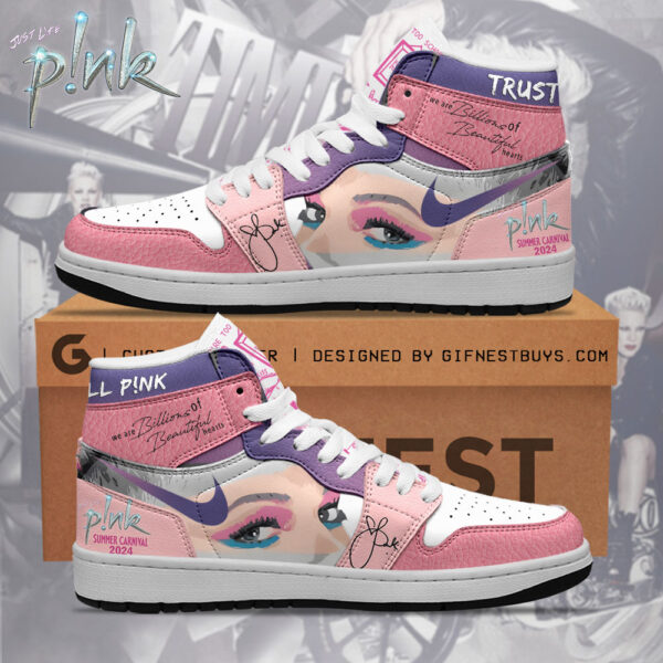 Tubopro Pink AJ1 High Sneakers Shoes For Men And Women