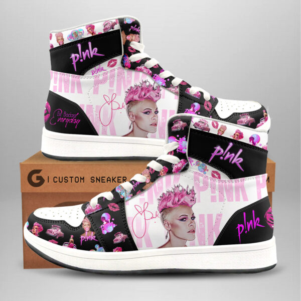 Tubopro Pink AJ1 High Sneakers Shoes For Men And Women