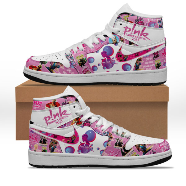 Tubopro Pink AJ1 High Sneakers Shoes For Men And Women