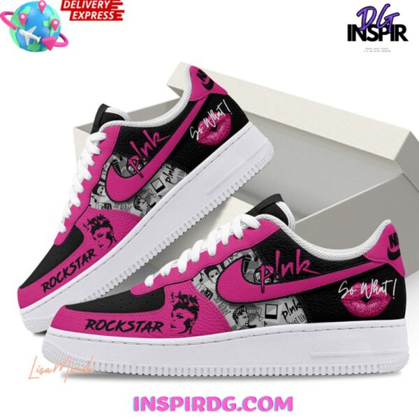 Tubopro Pink Rockstar Air Low-Top Sneakers Shoes For Men And Women - Image 2