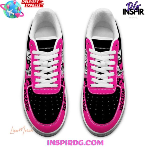Tubopro Pink Rockstar Air Low-Top Sneakers Shoes For Men And Women - Image 3
