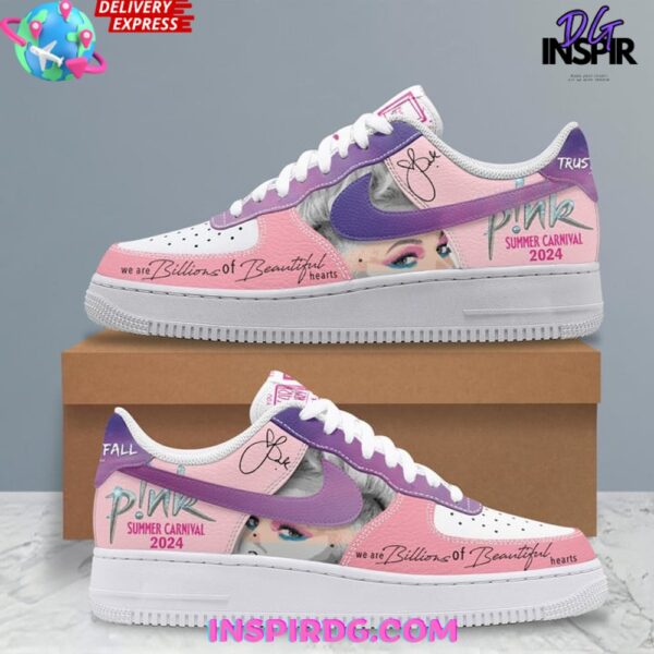Tubopro Pink Summer Carnival Air Low-Top Sneakers Shoes For Men And Women - Image 2