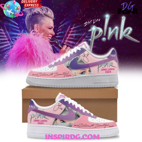 Tubopro Pink Summer Carnival Air Low-Top Sneakers Shoes For Men And Women
