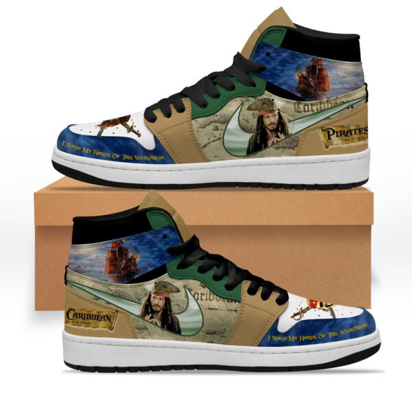 Tubopro Pirates of the Caribbean AJ1 High Sneakers Shoes For Men And Women - Image 3