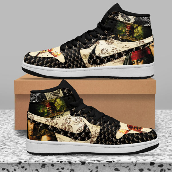 Tubopro Pirates of the Caribbean AJ1 High Sneakers Shoes For Men And Women - Image 2