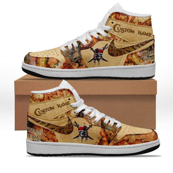 Tubopro Pirates of the Caribbean AJ1 High Sneakers Shoes For Men And Women