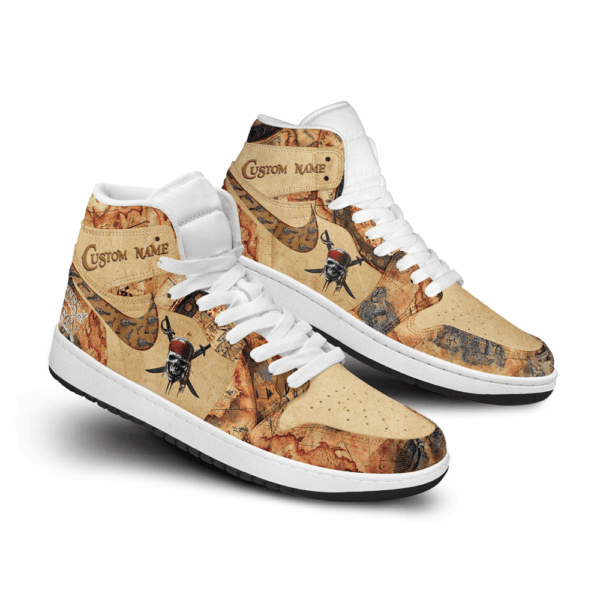 Tubopro Pirates of the Caribbean AJ1 High Sneakers Shoes For Men And Women - Image 2