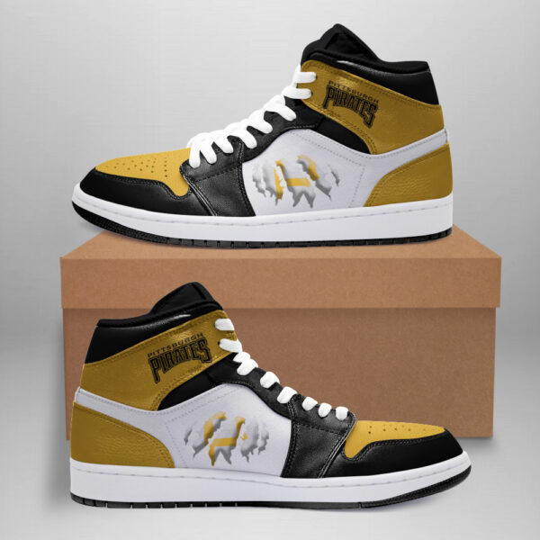 Tubopro Pittsburgh Pirates AJ1 High Sneakers Shoes For Men And Women