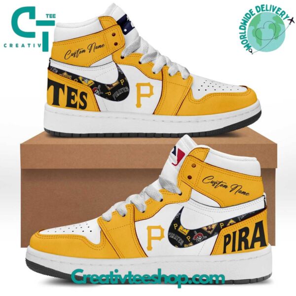 Tubopro Pittsburgh Pirates AJ1 High Sneakers Shoes For Men And Women