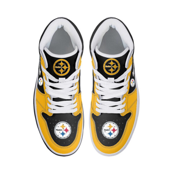 Tubopro Pittsburgh Steelers AJ1 High Sneakers Shoes For Men And Women - Image 3