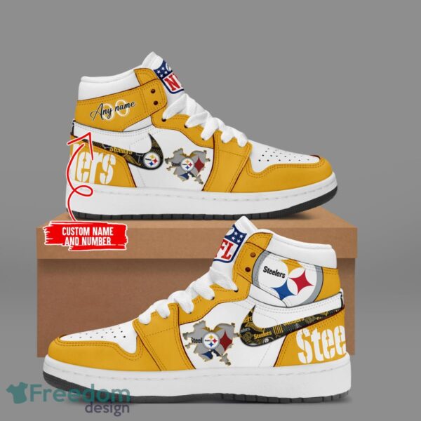 Tubopro Pittsburgh Steelers AJ1 High Sneakers Shoes For Men And Women