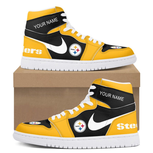 Tubopro Pittsburgh Steelers AJ1 High Sneakers Shoes For Men And Women - Image 2