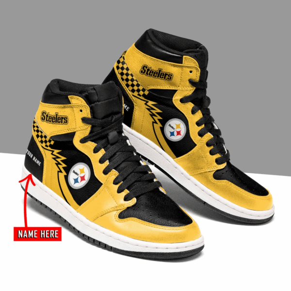 Tubopro Pittsburgh Steelers NFL AJ1 High Sneakers Shoes For Men And Women