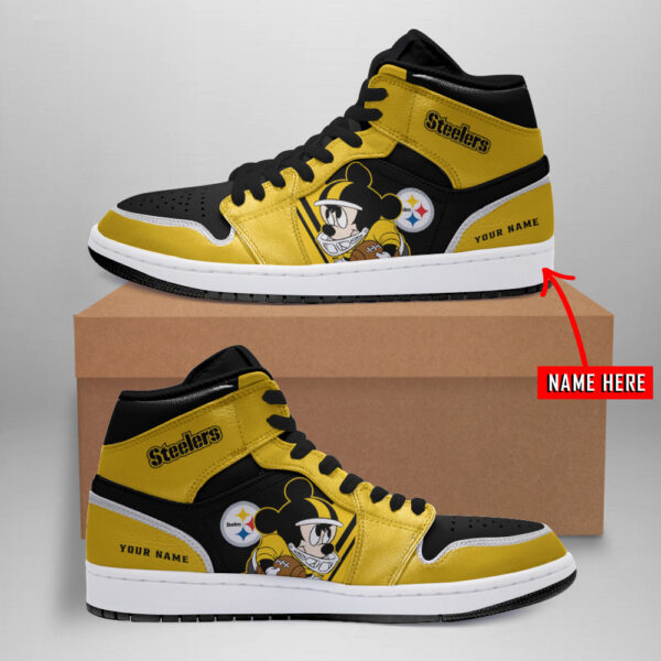 Tubopro Pittsburgh Steelers NFL AJ1 High Sneakers Shoes For Men And Women