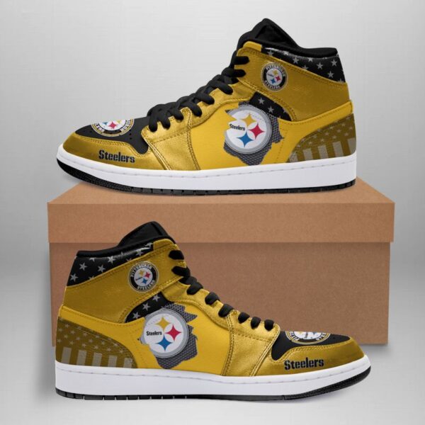 Tubopro Pittsburgh Steelers NFL AJ1 High Sneakers Shoes For Men And Women