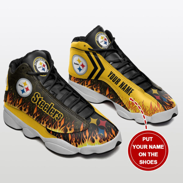 Tubopro Pittsburgh Steelers NFL AJ13 Sneakers Shoes For Men And Women - Image 2