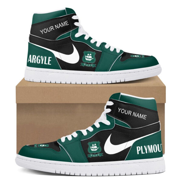 Tubopro Plymouth Argyle AJ1 High Sneakers Shoes For Men And Women - Image 2