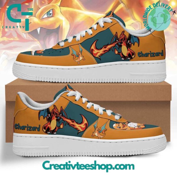 Tubopro Pokemon Charizard Air Low-Top Sneakers Shoes For Men And Women