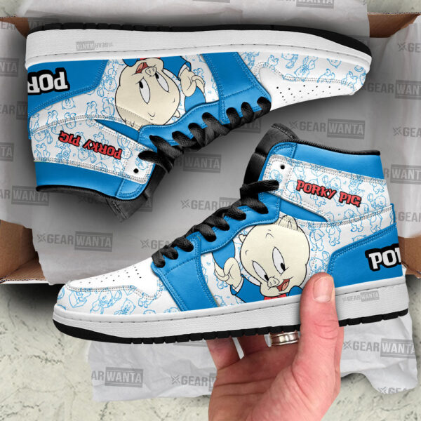 Tubopro Porky Pig AJ1 High Sneakers Shoes For Men And Women - Image 2