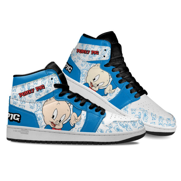 Tubopro Porky Pig AJ1 High Sneakers Shoes For Men And Women - Image 3