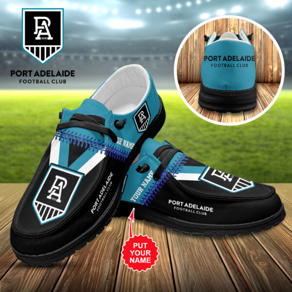 Tubopro Port Adelaide Personalized Hey Dude Shoes For Men And Women - Image 2