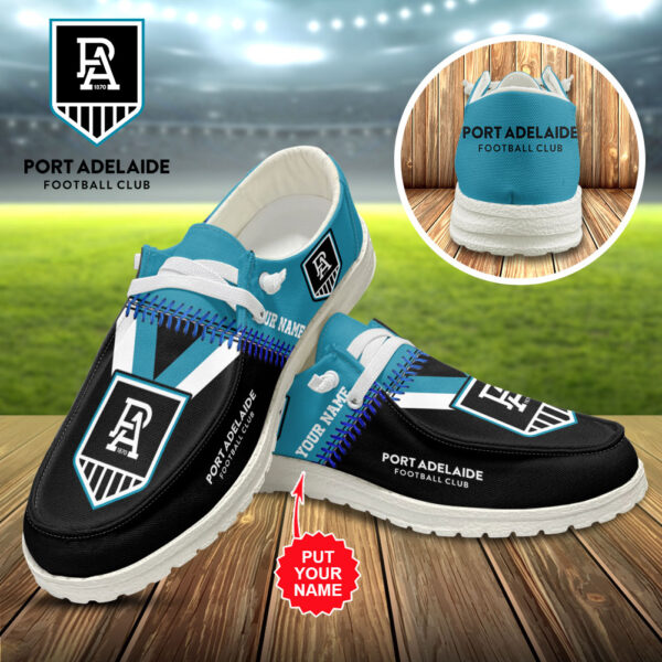 Tubopro Port Adelaide Personalized Hey Dude Shoes For Men And Women