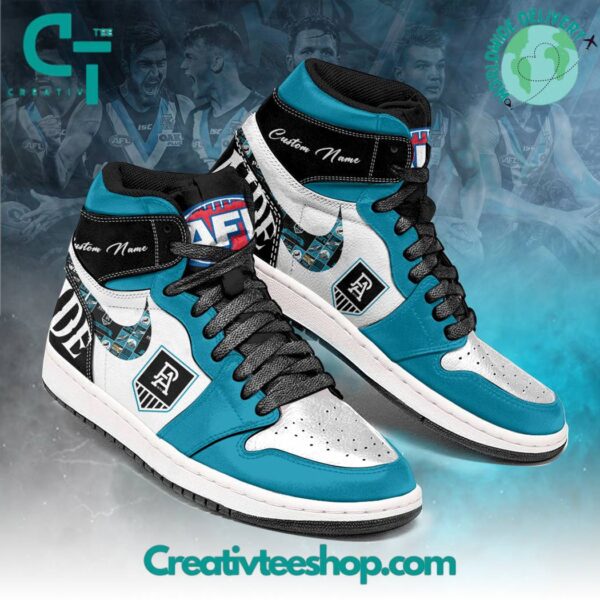 Tubopro Port Adelaide Power AJ1 High Sneakers Shoes For Men And Women - Image 3