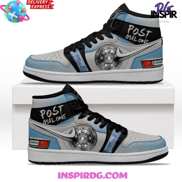 Tubopro Post Malone AJ1 High Sneakers Shoes For Men And Women - Image 2