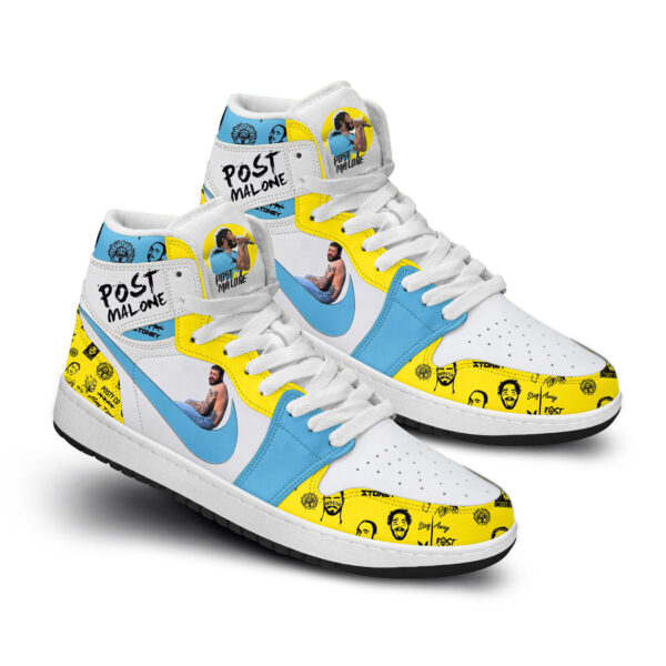 Tubopro Post Malone AJ1 High Sneakers Shoes For Men And Women - Image 2
